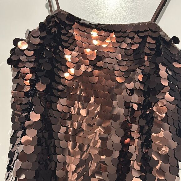 A New Day Brown Sequined Holiday Dress. Sz S - Picture 2 of 4